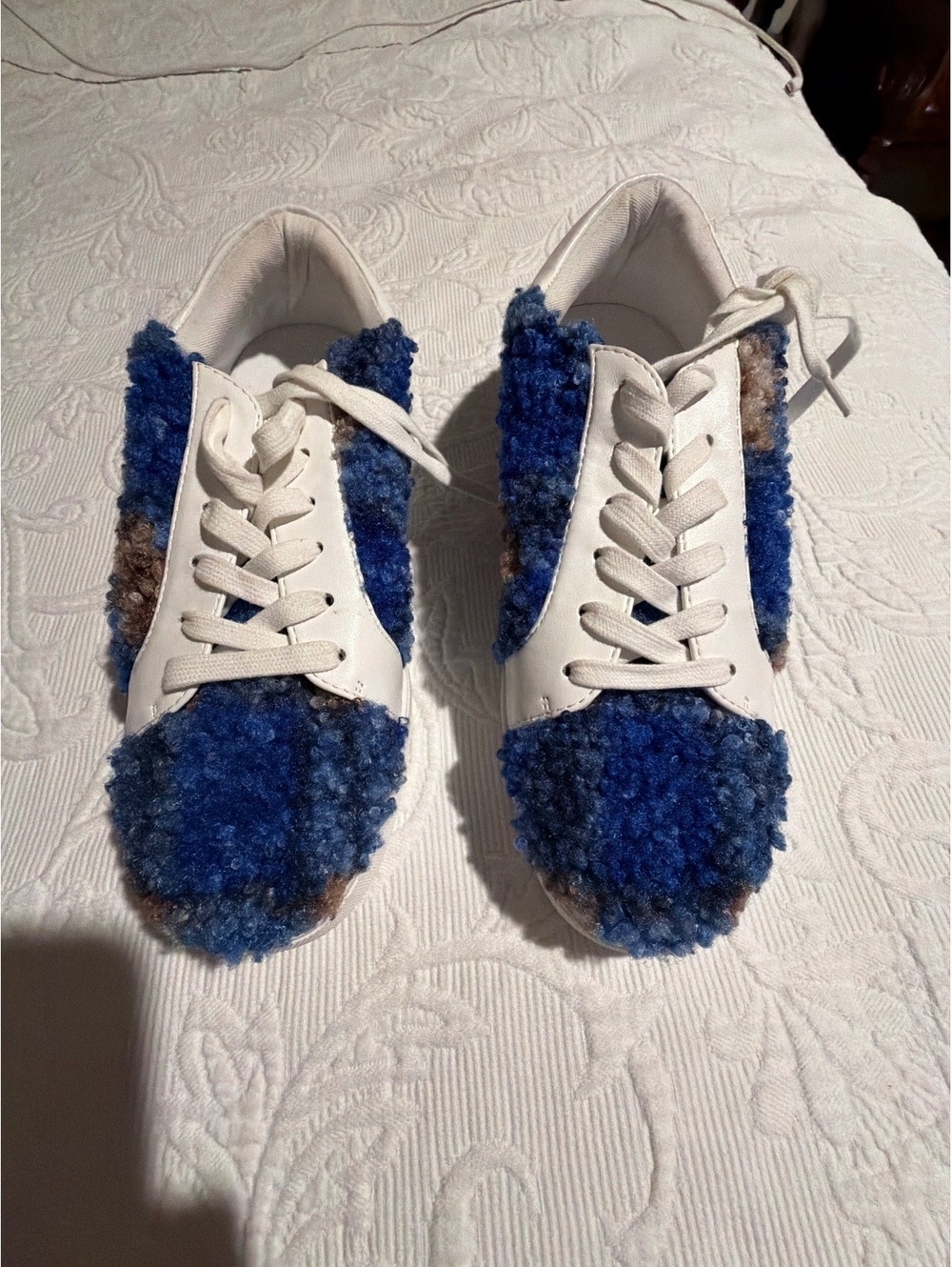 Katy Perry The Rizzo Women's Sneakers Size 9M Blue Brown Fuz